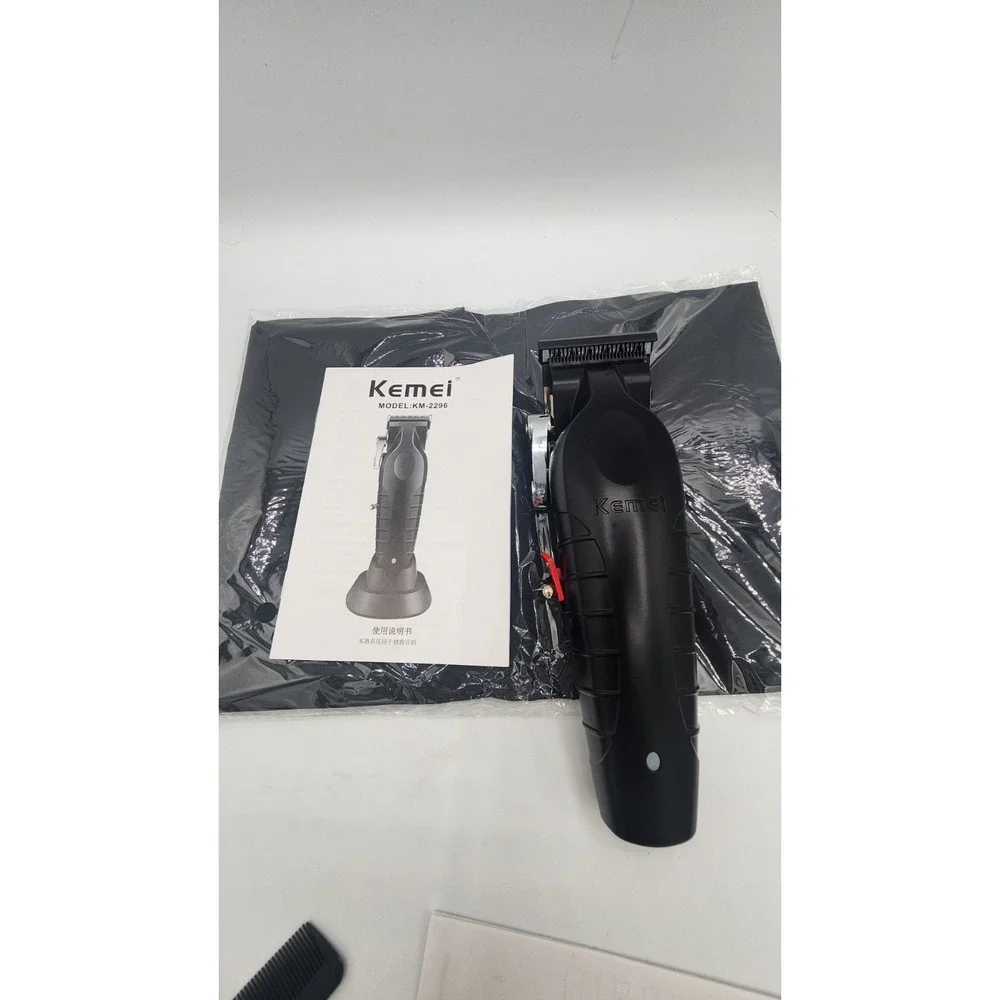 Kemei Professional Hair Clipper Trimmer Shaver Set KM-2296 KM-2299 KM-1102 Black